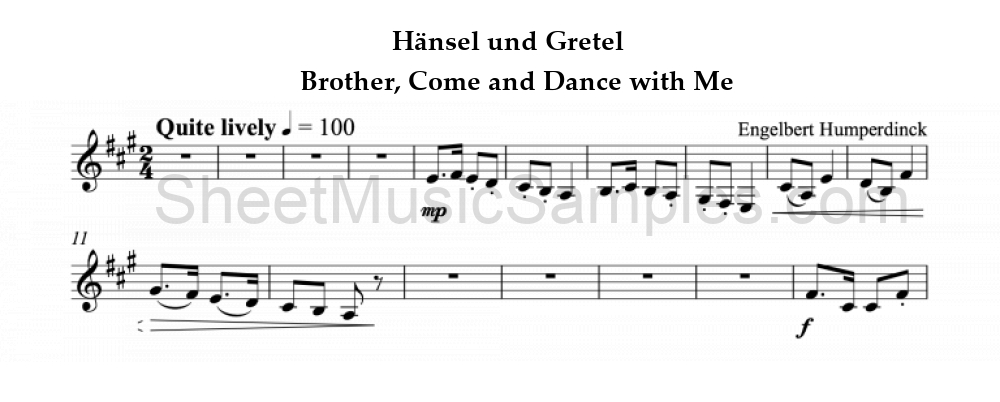 Hänsel und Gretel - Brother, Come and Dance with Me