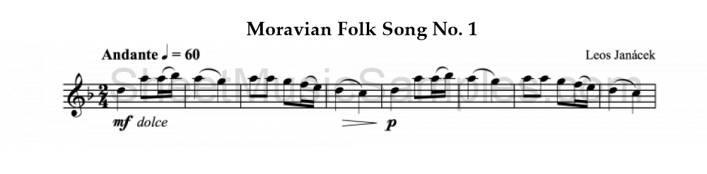 Moravian Folk Song No. 1