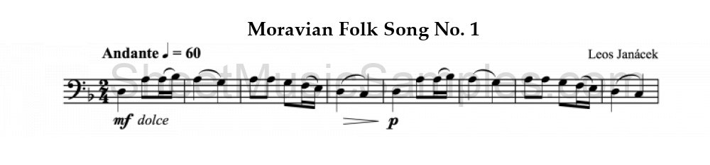 Moravian Folk Song No. 1