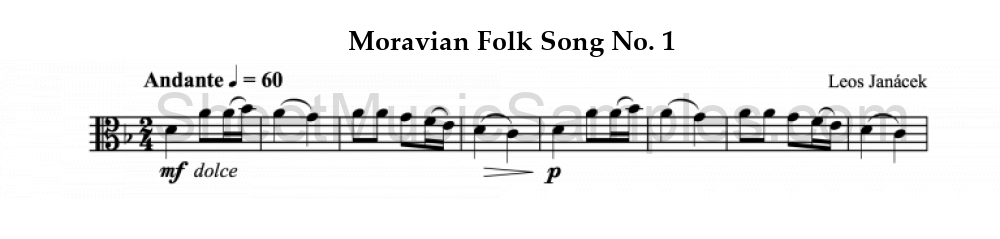 Moravian Folk Song No. 1