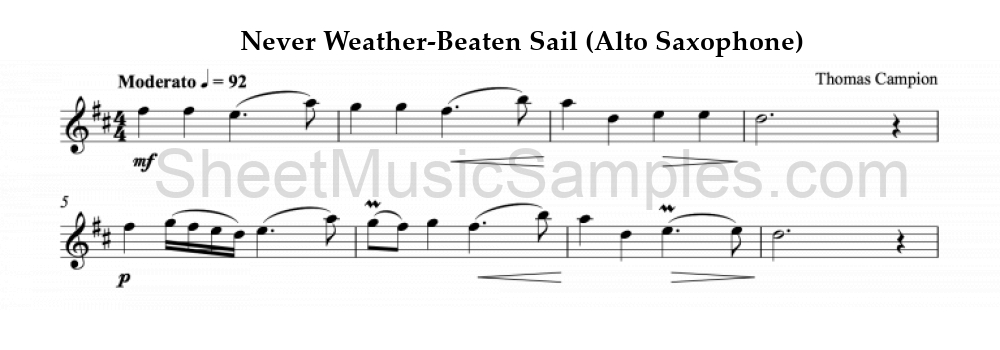 Never Weather-Beaten Sail (Alto Saxophone)