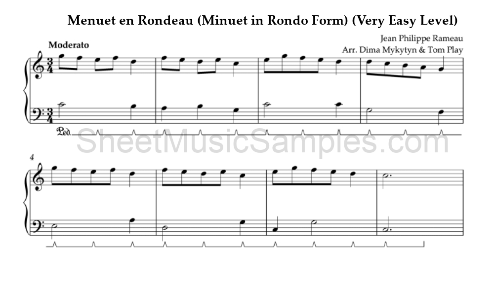 Menuet en Rondeau (Minuet in Rondo Form) (Very Easy Level)