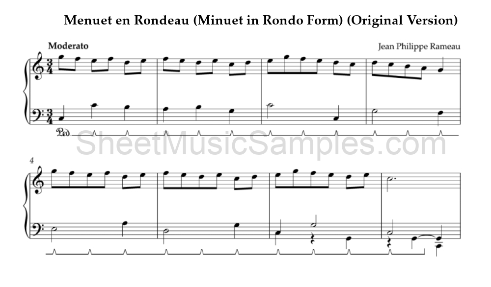 Menuet en Rondeau (Minuet in Rondo Form) (Original Version)