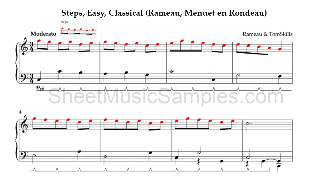 Steps, Easy, Classical (Rameau, Menuet en Rondeau)