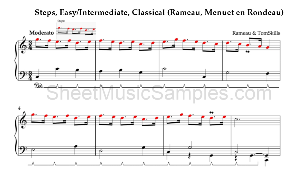 Steps, Easy/Intermediate, Classical (Rameau, Menuet en Rondeau)