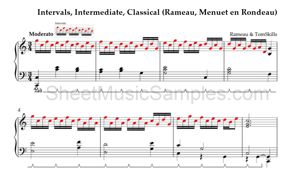 Intervals, Intermediate, Classical (Rameau, Menuet en Rondeau)