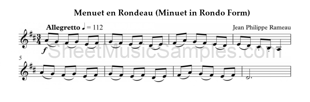 Menuet en Rondeau (Minuet in Rondo Form)