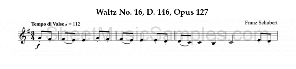 Waltz No. 16, D. 146, Opus 127