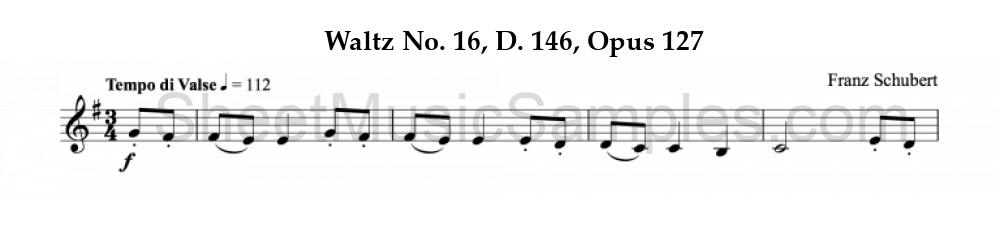 Waltz No. 16, D. 146, Opus 127