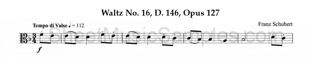 Waltz No. 16, D. 146, Opus 127