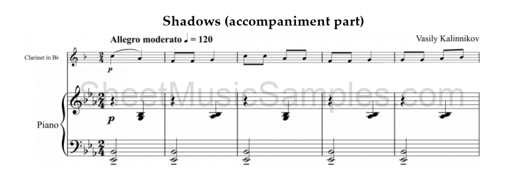 Shadows (accompaniment part)