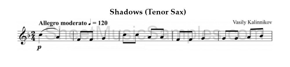 Shadows (Tenor Sax)