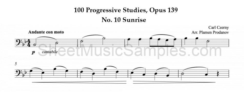 100 Progressive Studies, Opus 139 - No. 10 Sunrise