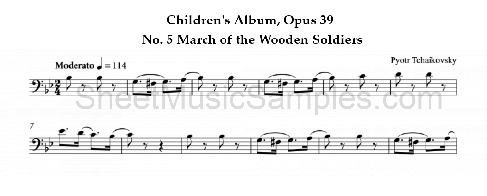 Children's Album, Opus 39 - No. 5 March of the Wooden Soldiers