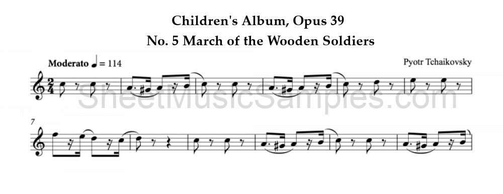 Children's Album, Opus 39 - No. 5 March of the Wooden Soldiers