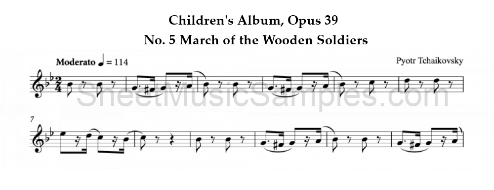 Children's Album, Opus 39 - No. 5 March of the Wooden Soldiers