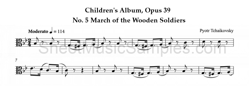 Children's Album, Opus 39 - No. 5 March of the Wooden Soldiers