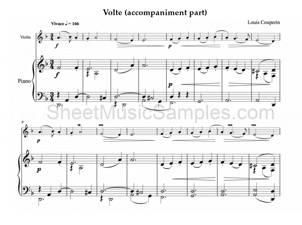 Volte (accompaniment part)