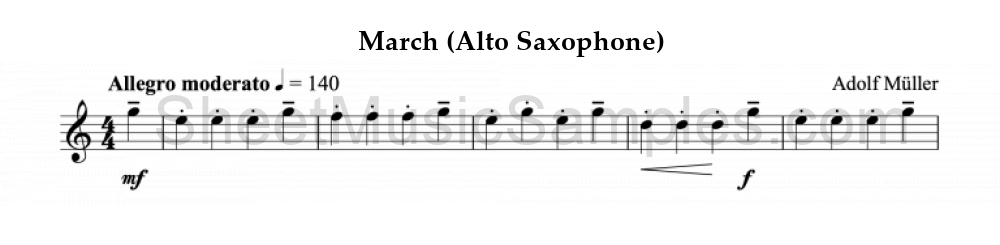 March (Alto Saxophone)