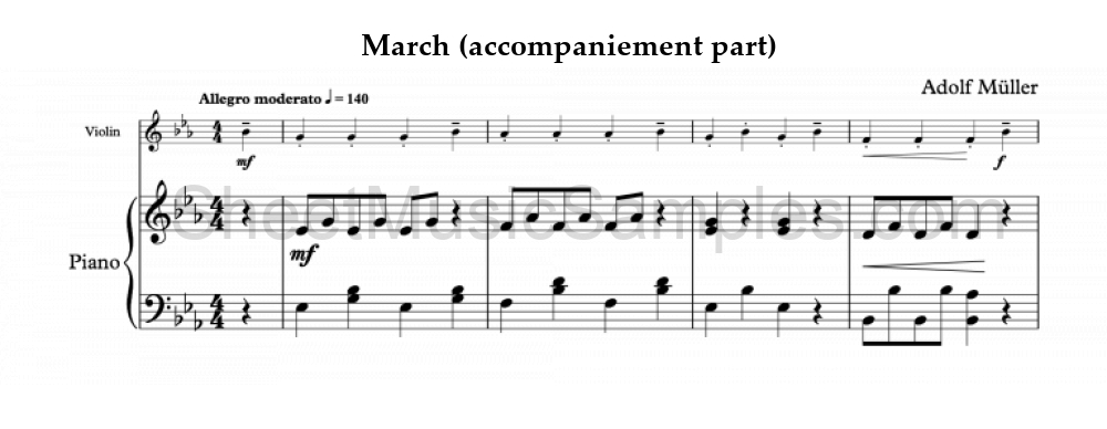 March (accompaniement part)