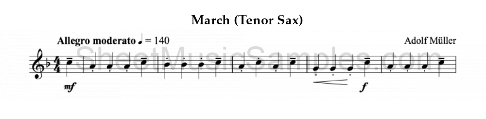 March (Tenor Sax)