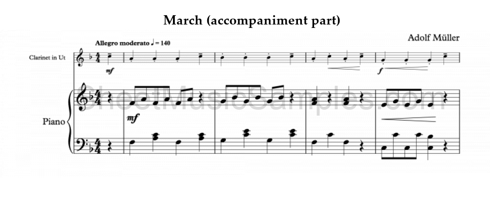 March (accompaniment part)