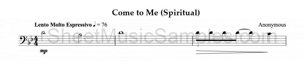 Come to Me (Spiritual)