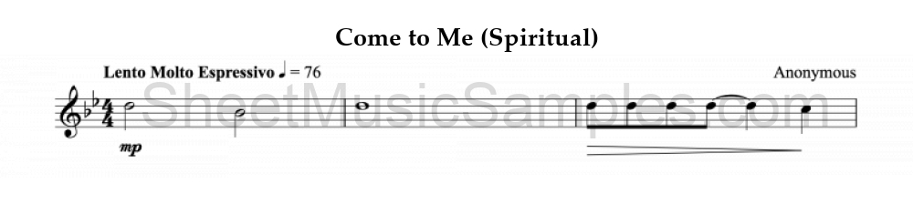 Come to Me (Spiritual)