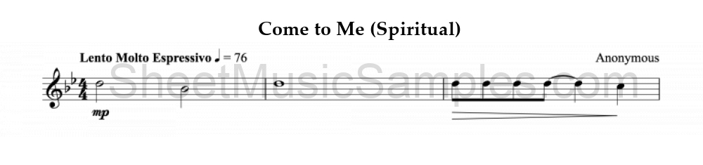 Come to Me (Spiritual)