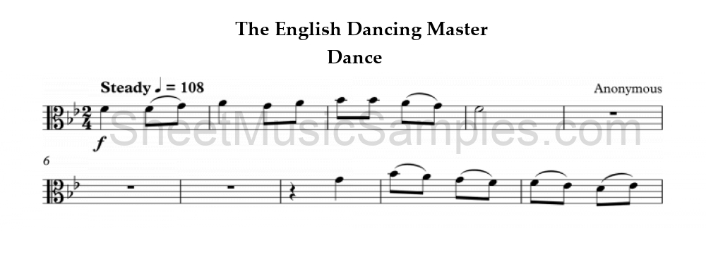 The English Dancing Master - Dance