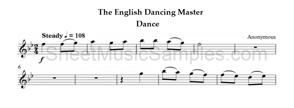 The English Dancing Master - Dance