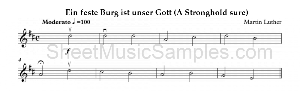 Ein feste Burg ist unser Gott (A Stronghold sure)