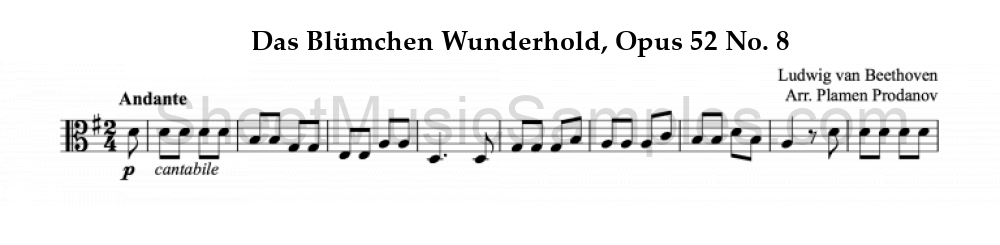 Das Blümchen Wunderhold, Opus 52 No. 8