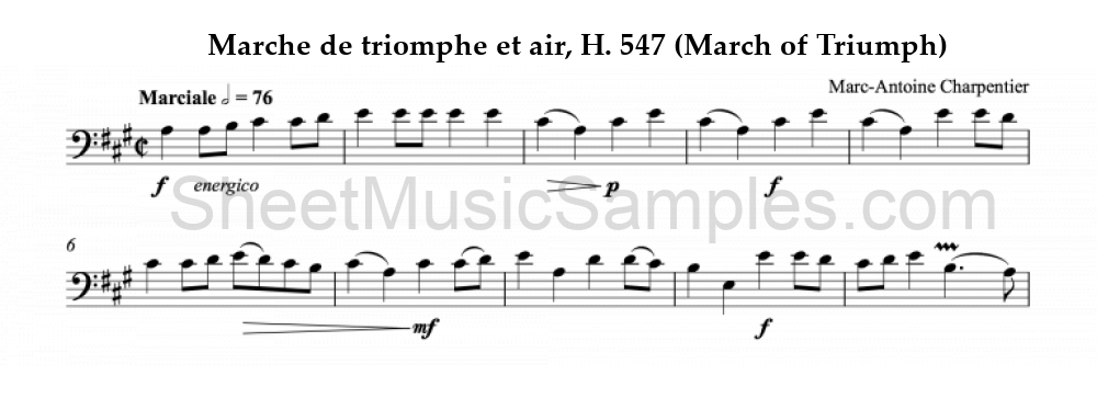 Marche de triomphe et air, H. 547 (March of Triumph)