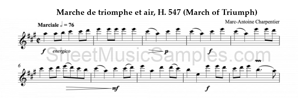 Marche de triomphe et air, H. 547 (March of Triumph)