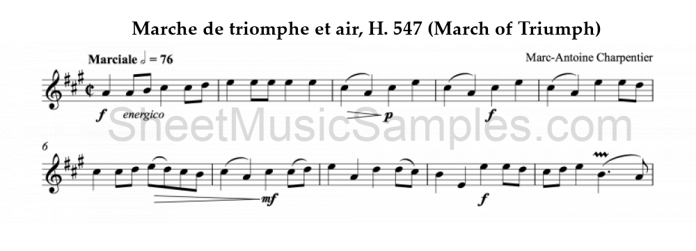 Marche de triomphe et air, H. 547 (March of Triumph)