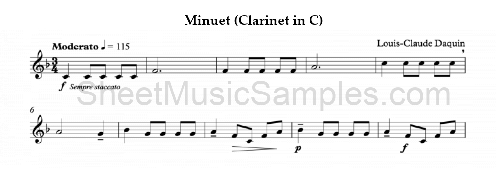 Minuet (Clarinet in C)