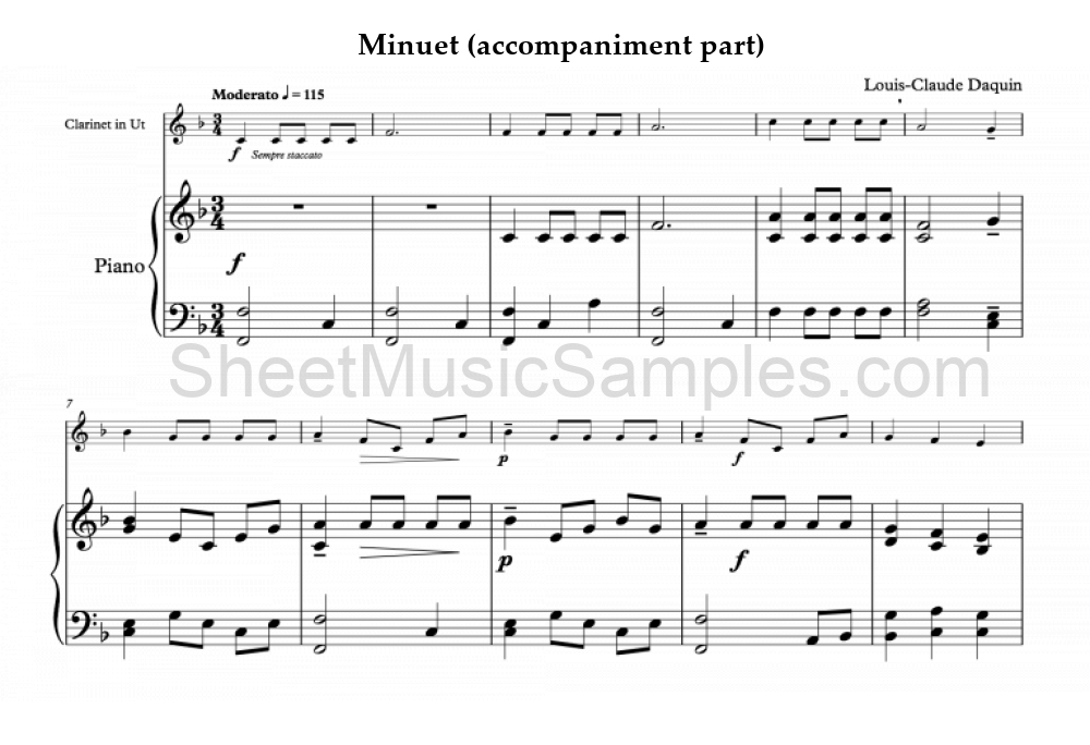 Minuet (accompaniment part)