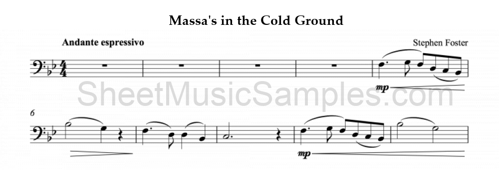 Massa's in the Cold Ground