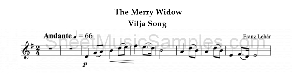 The Merry Widow - Vilja Song