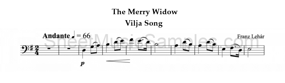 The Merry Widow - Vilja Song