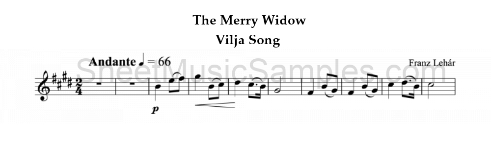 The Merry Widow - Vilja Song