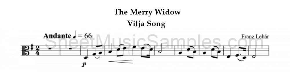 The Merry Widow - Vilja Song