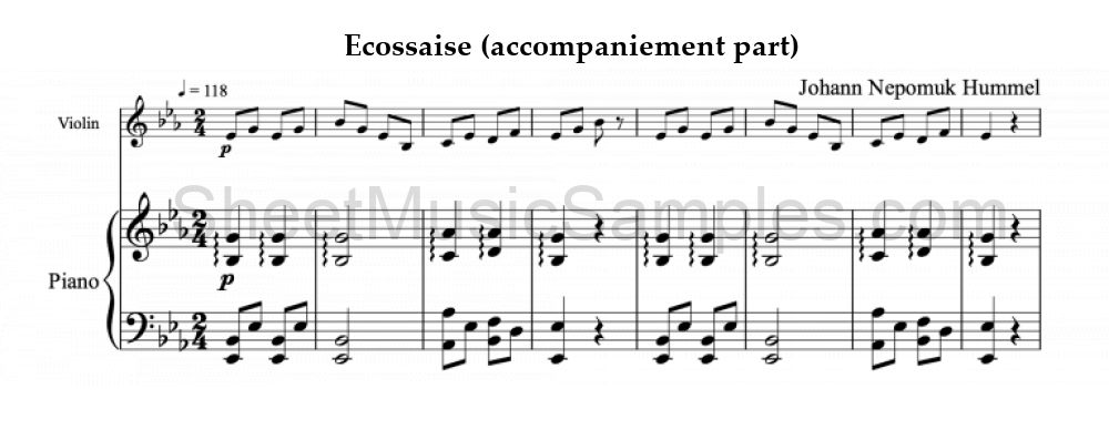 Ecossaise (accompaniement part)