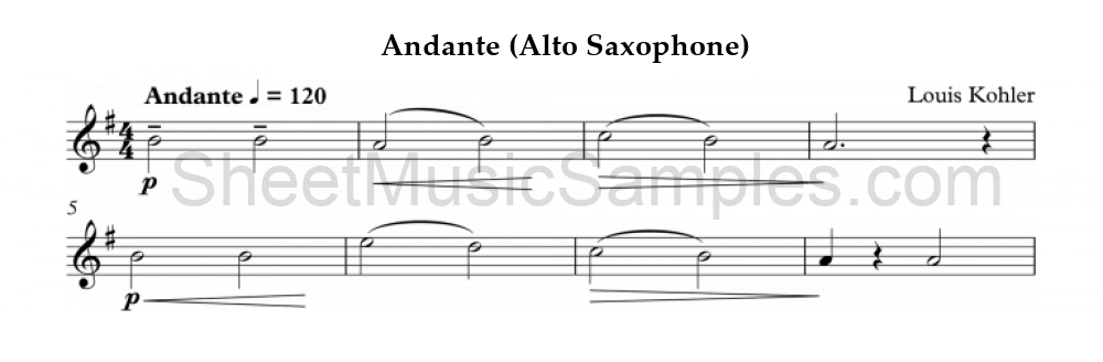 Andante (Alto Saxophone)