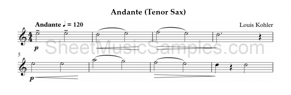 Andante (Tenor Sax)