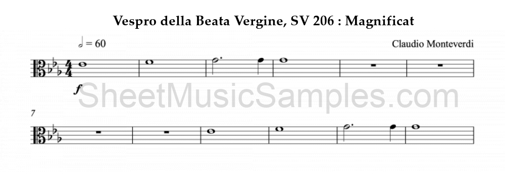 Vespro della Beata Vergine, SV 206 : Magnificat