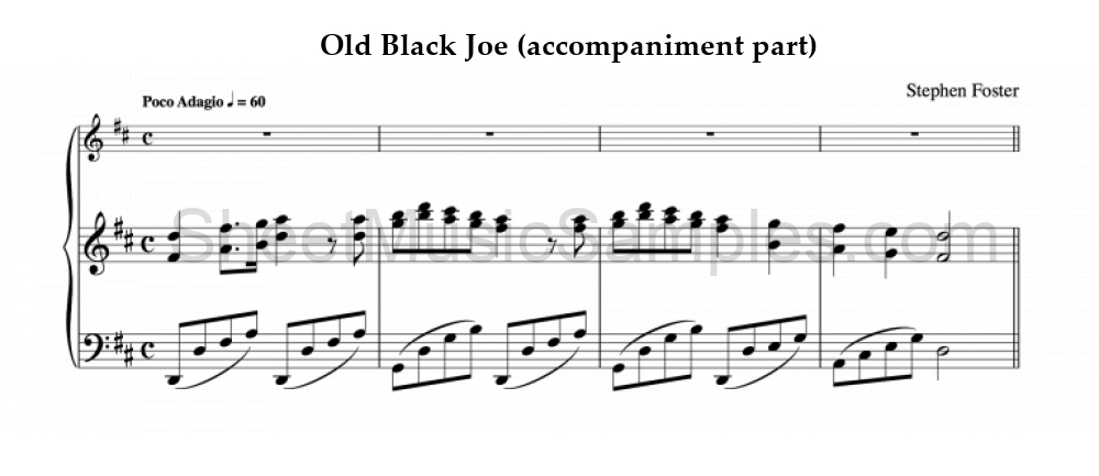 Old Black Joe (accompaniment part)