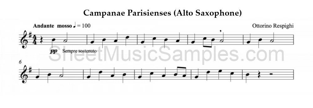 Campanae Parisienses (Alto Saxophone)