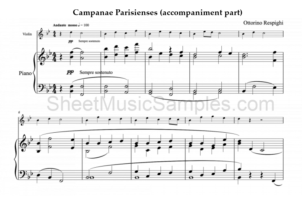 Campanae Parisienses (accompaniment part)